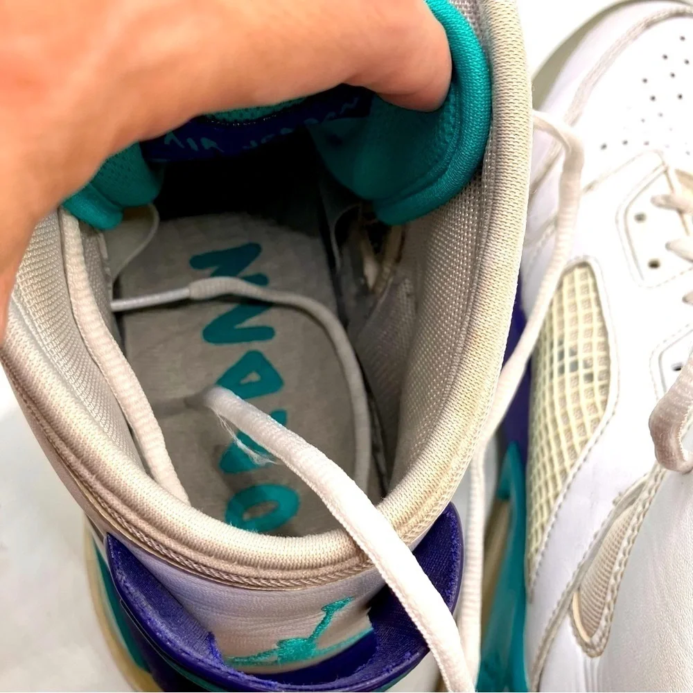 RARE Air Jordan Mars 270 Grape white purple teal leather upper mens size 13